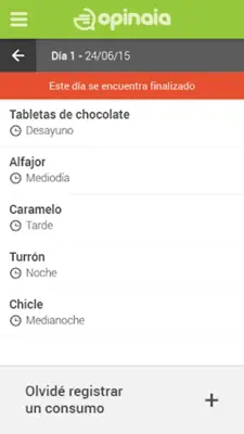 [DEMO] Opinaia Diario de Consumo android App screenshot 1